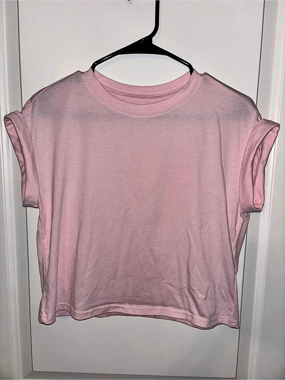 Women’s Light Pink Cropped Boxy T-Shirt